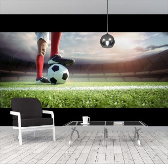 Picture of Football player in the stadium